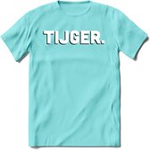 Tijger - Valentijn T-Shirt | Grappig Valentijnsdag Cadeautje voor Hem en Haar | Dames - Heren - Unisex | Kleding Cadeau | - Licht Blauw - L