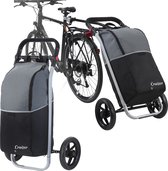 Shopping cruiser 2 en 1 Chariot de courses pour derrière le vélo - Remorque de vélo - Chariot de courses robuste - Chariot à bagages polyvalent