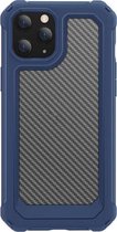 Backcover Shockproof Carbon Hoesje iPhone 11 Pro Blauw - Telefoonhoesje - Smartphonehoesje - Zonder Screen Protector