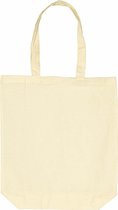 Tote bag katoen - 20 stuks - 38 x 10 x 42 cm - Ecru - Shopper - Strandtas - Katoenen tas