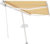 Everest Luifel automatisch met LED en windsensor 400x300 cm geel en wit