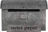 Brievenbus Muur 35*15*22 cm Grijs Metaal Rechthoek News paper Wandbrievenbus Brievenbus Hangend