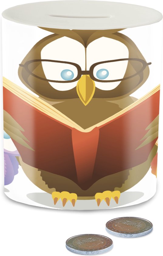 Tirelire Tirelire un hibou qui lit Tirelires Adultes Enfant Garçon Fille...