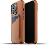 Mujjo - Full Leather Wallet iPhone 13 Pro Hoesje | Bruin