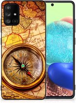 Foto hoesje Geschikt voor Samsung Galaxy A71 Telefoonhoesje met Zwarte rand Kompas