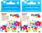 FLWR - Cartouche d'encre / Canon PG-510 / CL-511 / pack de 2 noir et couleur