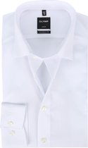 OLYMP Luxor modern fit overhemd - wit zonder borstzak - Strijkvrij - Boordmaat: 39