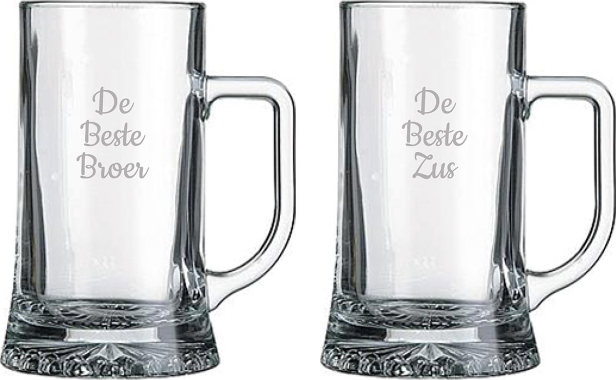Gegraveerde bierpul 50cl De Beste Broer- De Beste Zus