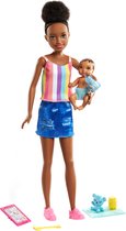 Bol.com Barbie Skipper Babysitter Speelset - Barbie & Baby Denim - Barbiepop aanbieding