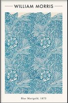 Walljar - William Morris - Blue Marigold - Muurdecoratie - Canvas schilderij