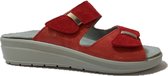 Rohde Slipper 5732 Rood Metallic Suède Verwisselbaar Voetbed