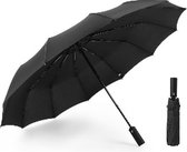 Confibel - Luxe Opvouwbare Anti - Slip Paraplu - Zwart Teflon - Winddicht Waterbestendig Stormbestendig - Zakelijke Stormparaplu - UV Bescherming