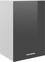 Decoways - Hangkast 39,5x31x60 cm spaanplaat hoogglans grijs