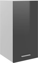 Decoways - Hangkast 29,5x31x60 cm spaanplaat hoogglans grijs