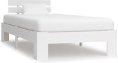 Decoways - Bedframe massief grenenhout wit 90x200 cm