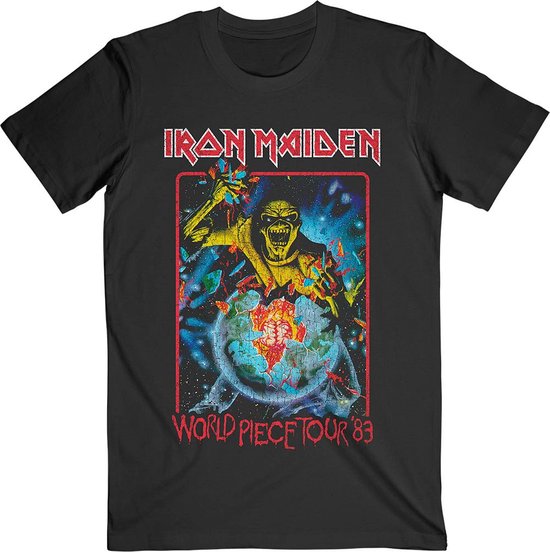 Iron Maiden - World Piece Tour '83 V.1. Heren T-shirt - L - Zwart