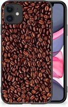 Telefoon Hoesje Geschikt voor iPhone 11 Hoesje met Zwarte rand Koffiebonen