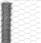 Decoways - Nature Gaas zeshoekig 0,5x5 m 25 mm gegalvaniseerd staal