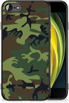 Smartphonehoesje iPhone 7/8/SE 2020/2022 GSM Hoesje met Zwarte rand Camouflage