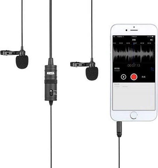 BOYA BY-M1DM Duo dasspeld-microfoon voor smartphone en camera - Merkloos