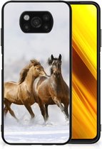 TPU Back Cover Xiaomi Paco X3 | X3 Pro Smartphone Hoesje met Zwarte rand Paarden