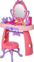 HOMCOM Kinderkaptafel kaptafel 5 muziekstukken infrarood sensor roze 350-051