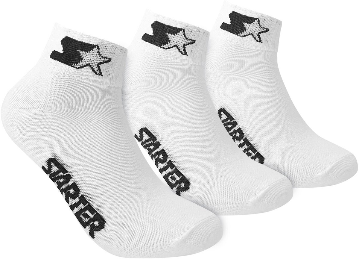 Starter - 3-Pack Quarter Socks - Witte Sokken - 35 - 38 - Wit