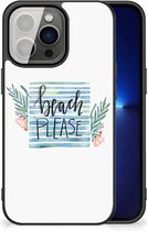 Coque arrière en TPU iPhone 13 Pro Smartphone avec bordure noire Boho Beach