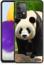 Smartphone Hoesje Geschikt voor Samsung Galaxy A72 (5G/4G) Bumper Hoesje met Zwarte rand Panda