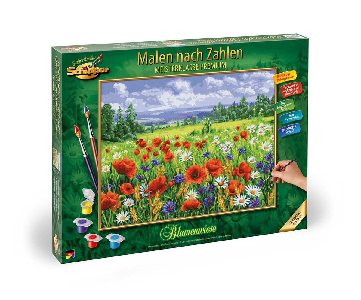 Schipper Schilderen op Nummer - Bloemenveld hobbypakket voor natuurvrienden — afbeelding 2