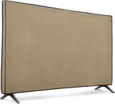 kwmobile tv hoes voor 43" TV - Beschermhoes voor televisie - Tegen vuil en stof - In beige