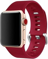 42mm en 44mm Sport bandje rose red geschikt voor Geschikt voor Apple watch 1 | 2 | 3 | 4 | 5 | 6 Siliconen Armband / Polsband / Strap Band / Sportbandje