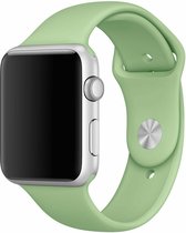 Rubberen sport bandje voor de Geschikt voor Apple Watch 42mm - 44mm S/M - Mint 1|2|3|4|5|6|7