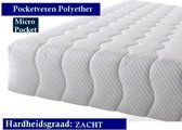 2-Persoons Matras - MICROPOCKET Polyether SG30 7 ZONE  7 ZONE 23 CM   - Zacht ligcomfort - 180x220/23
