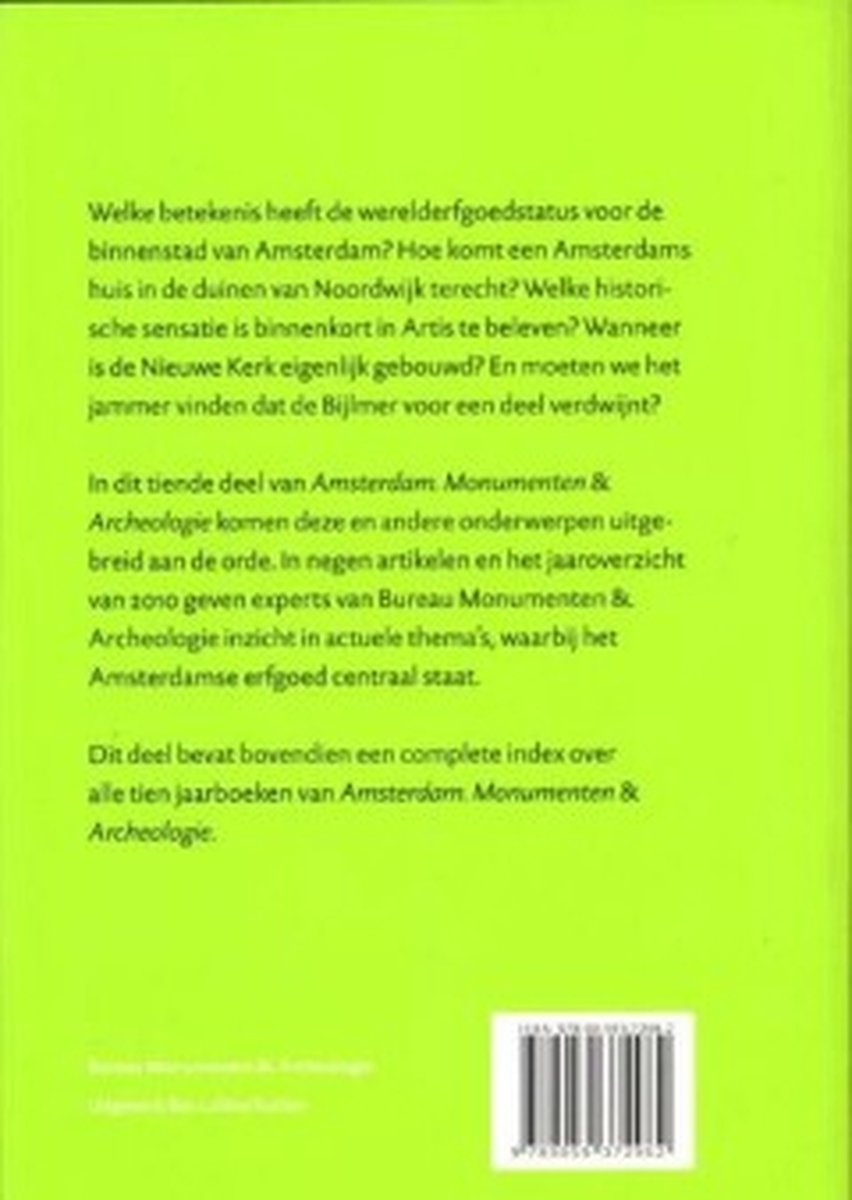 Amsterdam Monumenten & Archeologie, van Rossem | 9789059372962 | Boeken |  bol.com