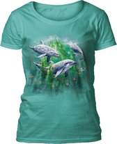 Ladies T-shirt Dolphin Kelp Bed M