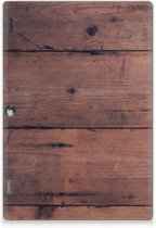 Tablet Hoes Lenovo Tab 10 | Tab 2 A10-30 TPU Bumper Old Wood met transparant zijkanten