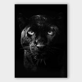 Poster Dark Panther - Dibond - Meerdere Afmetingen & Prijzen | Wanddecoratie - Interieur - Art - Wonen - Schilderij - Kunst