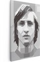 Johan Cruijff Portret Zwart Wit