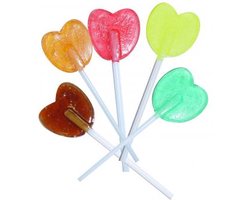 Snoepgoed Gekleurde Mix Hart- en Ronde lollies - 200 stuks