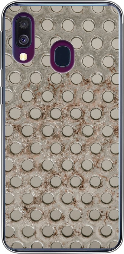 Coque Samsung Galaxy A40 - Rouille - Clous - Fer - Coque de téléphone en Siliconen
