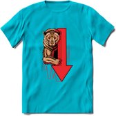 Bear Market - Crypto T-Shirt Kleding Cadeau | Dames / Heren / Unisex | Bitcoin / Ethereum shirt | Grappig Verjaardag kado | Tshirt Met Print | - Blauw - XXL