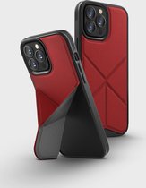 Uniq - iPhone 13 Pro Max, hoesje transforma, stand up coral, rood