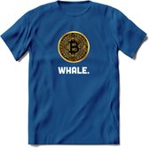 Bitcoin Whale - Crypto T-Shirt Kleding Cadeau | Dames / Heren / Unisex | Bitcoin / Ethereum shirt | Grappig Verjaardag kado | BTC Tshirt Met Print | - Donker Blauw - S