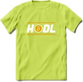 HODL - Crypto T-Shirt Kleding Cadeau | Dames / Heren / Unisex | Bitcoin / Ethereum shirt | Grappig Verjaardag kado | BTC Tshirt Met Print | - Groen - M