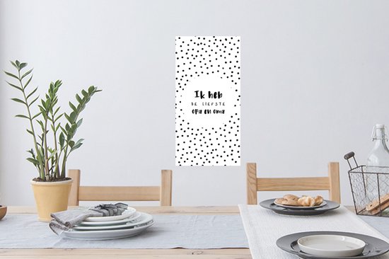 Stickers muraux - Film autocollant - Citations - Dictons - 'J'ai le grand-père et la grand-mère les plus adorables' - 20x40 cm - Film adhésif - Stickers muraux Chambre d'enfant - Papier peint autocollant - Papier peint autocollant - Film autocollant