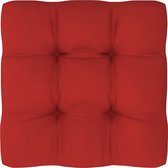 vidaXL Bankkussen pallet 50x50x10 cm rood