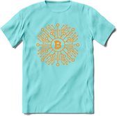Bitcoin Chip - Crypto T-Shirt Kleding Cadeau | Dames / Heren / Unisex | Bitcoin / Ethereum shirt | Grappig Verjaardag kado | BTC Tshirt Met Print | - Licht Blauw - S