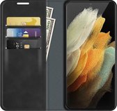 Samsung Galaxy S22 Ultra Hoesje Wallet Book Case Zwart