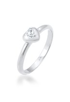 Elli Dames Ring dames hart symbool fonkelend met cubic zirconia kristallen in 925 sterling zilver
